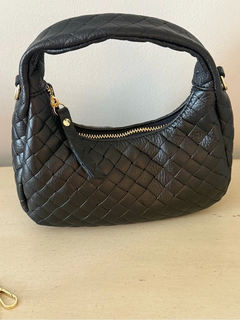 Persaman New York Chloe Bag Black Quilted Shoulder Bag with Chain Strap